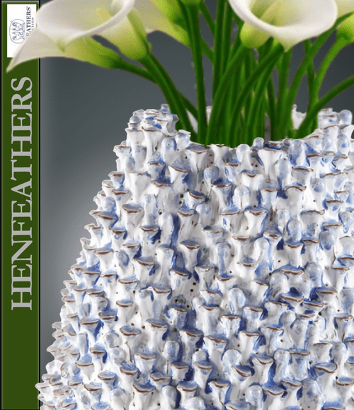 Sea Flowers Blue Vase