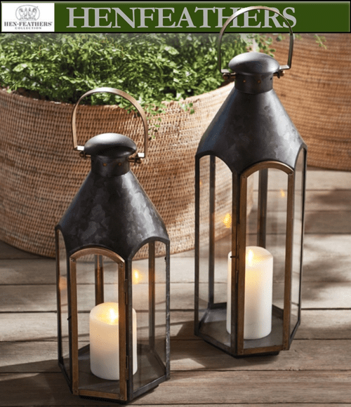 Sheepscot Bay Indoor Lantern HenFeathers