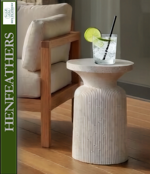 Veneto Ridged Terrazzo Accent Table
