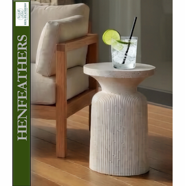 Veneto Ridged Terrazzo Accent Table