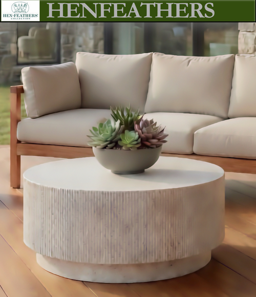 Veneto Ridged Terrazzo Cocktail Table