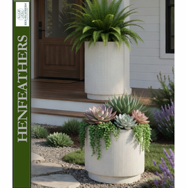 Veneto Ridged Terrazzo Planter