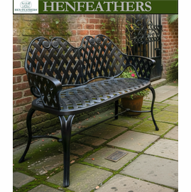 Vintage Lattice Weave Bench