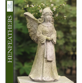 Winged Garden Angel Sculpture / Planter
