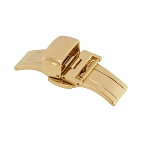 14mm Shiny Gold-tone Push Button Butterfly Clasp 14mm Shiny Gold-tone Push Button Butterfly Clasp