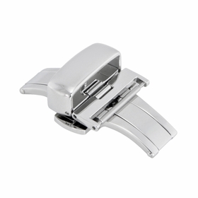 14mm Shiny Silver-tone Push Button Butterfly Clasp 14mm Shiny Silver-tone Push Button Butterfly Clasp