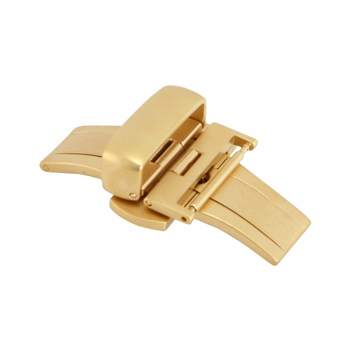 18mm Satin Black IP plated Push Button Butterfly Clasp