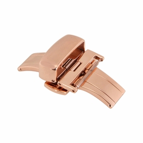 20mm Shiny Rose-tone Push Button Butterfly Clasp 20mm Shiny Rose-tone Push Button Butterfly Clasp