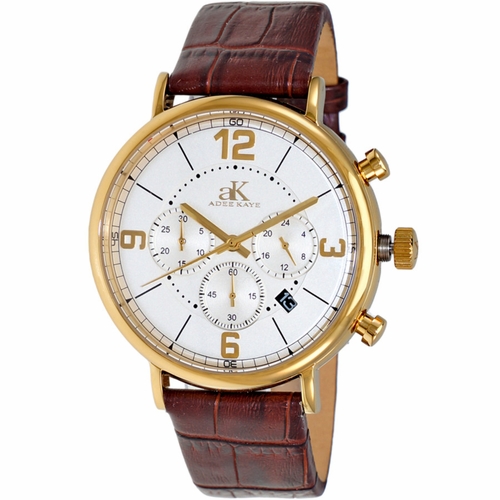 Adee Kaye AK6178-MGWT/LBN Plunge Mens Chronograph Quartz Watch