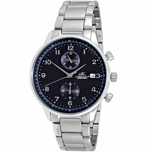 Adee Kaye AK7501-MBK AK7501-M Mens Quartz Watch