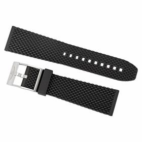 Aero Classic 24mm Black Rubber Strap