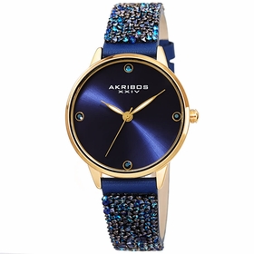 Akribos XXIV P50103 Swarovski Crystal Fine Rocks and Medley Ladies Quartz Watch