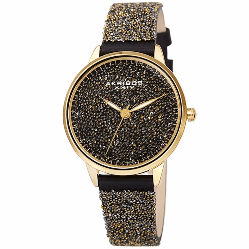 Akribos XXIV P50105 Swarovski Crystal Fabrics Ladies Quartz Watch