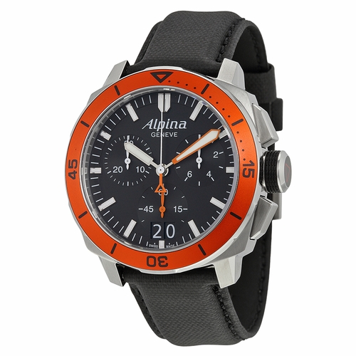 Alpina AL-372LBO4V6 Seastrong Diver 300 Big Date Mens Chronograph Quartz Watch