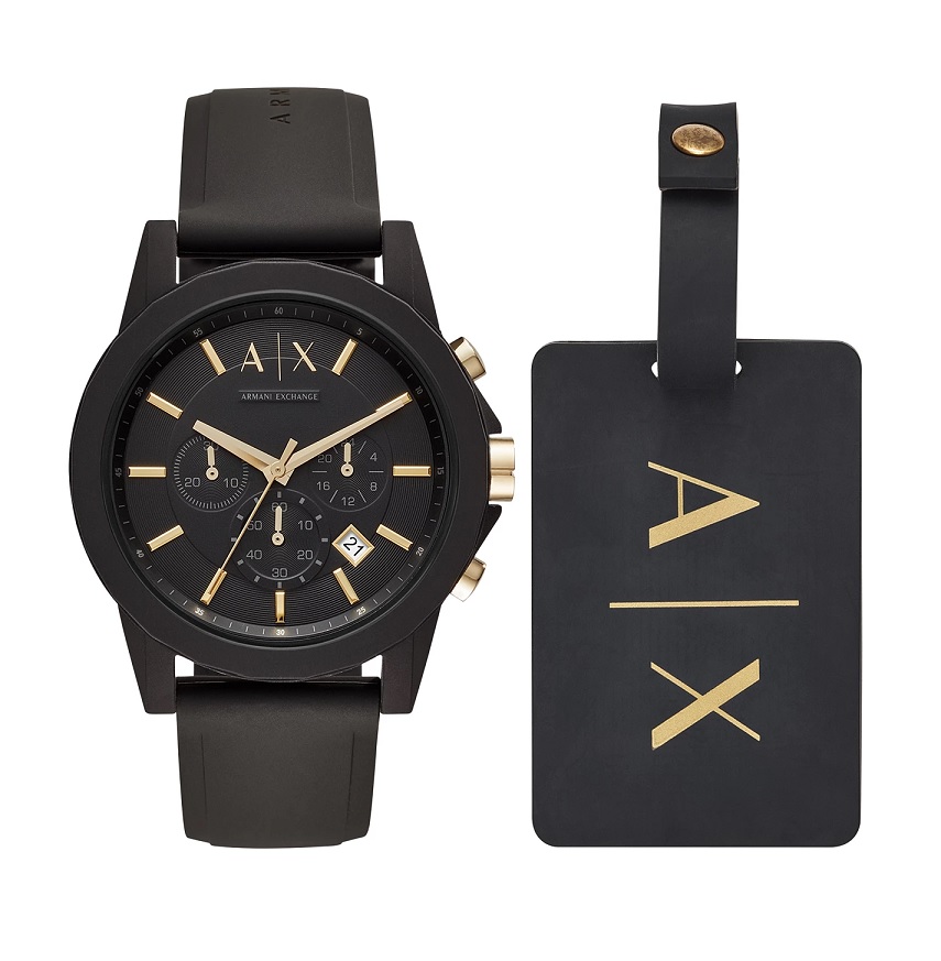 Armani Exchange Chronograph Quartz Black Dial Mens Watch And  display picture 3
