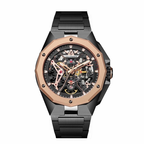 Astronic AVE-64B-RG Apache Skeleton Automatic Mens Automatic Watch
