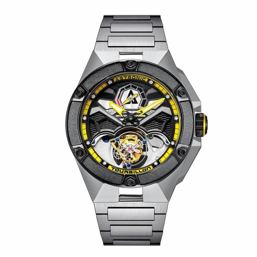 Astronic STL-117B-YE Nighthawk Tourbillon Mens Hand Wind Watch