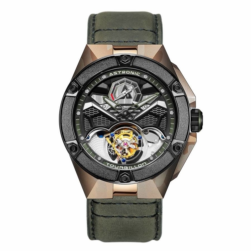 Astronic STL-117S-CM Nighthawk Tourbillon Mens Hand Wind Watch
