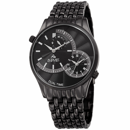 August Steiner AS8141BK Dual Time Mens Quartz Watch