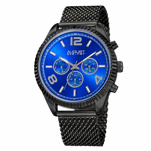 August Steiner AS8196BKBU  Mens Quartz Watch