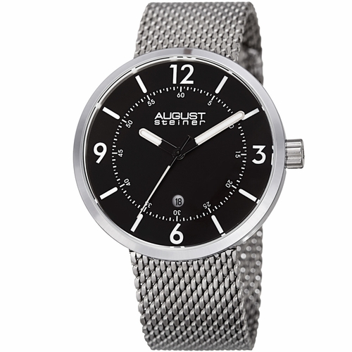 August Steiner AS8204SSB  Mens Quartz Watch