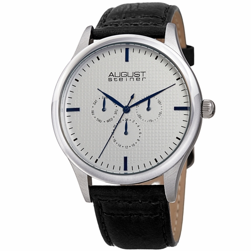 August Steiner AS824SSBK  Mens Quartz Watch