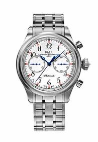 Ball CM1052D-S7J-WH Trainmaster Cannonball Mens Chronograph Automatic Watch