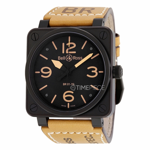 Bell and Ross BR0192-BL-HERITAGE Aviation Mens Automatic Watch