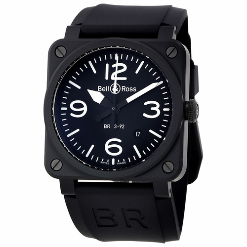 Bell and Ross BR0392-BL-CE Aviation Mens Automatic Watch