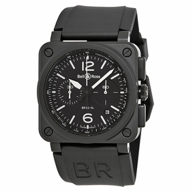 Bell and Ross BR0394-BL-CE Aviation Mens Chronograph Automatic Watch