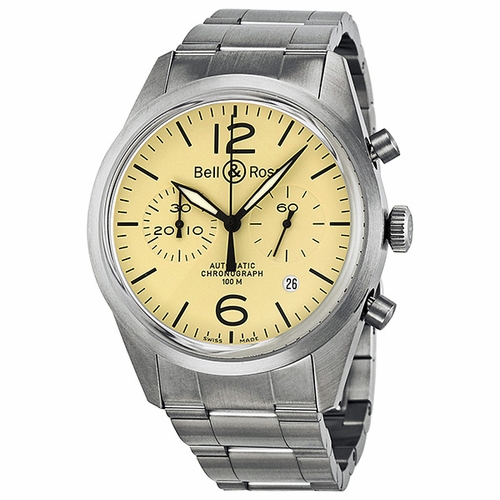 Bell and Ross BRV126-BEI-ST/SST Vintage Mens Chronograph Automatic Watch