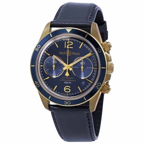 Bell and Ross BRV294-BLU-BR/SCA Aeronavale Mens Chronograph Automatic Watch