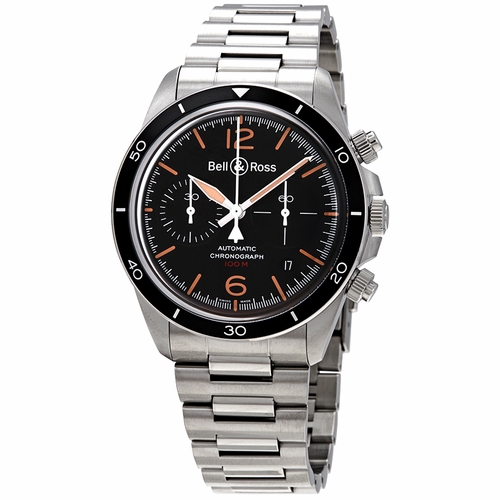 Bell and Ross BRV294-HER-ST/SST Vintage V2-94 Aeronavale Mens Chronograph Automatic Watch