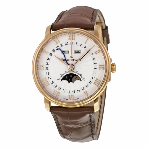 Blancpain 6664-3642-55B Villeret Moonphase & Complete Calendar Mens Automatic Watch
