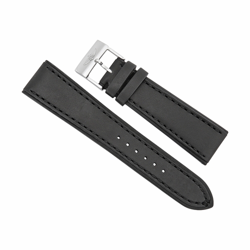 Breitling Black Leather Watch Band Strap 24mm - 20mm 478X-A20BA.1