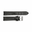 Breitling Black Watch band Strap with White Stitching and a Stainless Steel Tang Buckle 20-18mm