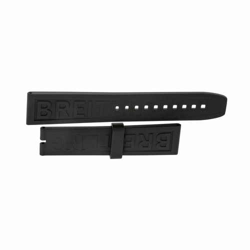 Breitling Black Rubber Watch Band Strap 22-20mm BT152S