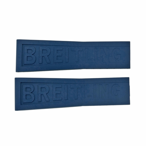 Breitling Blue Rubber Watch Band Strap Lugs 24 mm, tapers to 20 mm 24-20mm Breitling Blue Rubber Watch Band Strap Lugs 24 mm, tapers to 20 mm 24-20mm