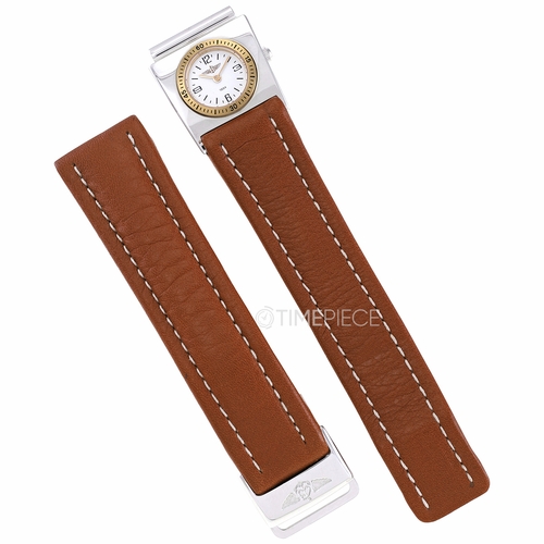 Breitling Mens Leather Watch Band With Second Time Zone Attachment B6107211/B102.155X.A18D