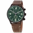 Brooklyn Watch Co. 307-GRN-4 Bedford Brownstone II Mens Chronograph Quartz Watch