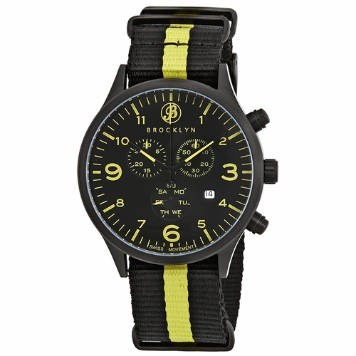 Brooklyn Watch Co. 309-I-01YA-NSYW Bedford Brownstone Mens Chronograph Quartz Watch Brooklyn Watch Co. 309-I-01YA-NSYW Bedford Brownstone Mens Chronograph Quartz Watch