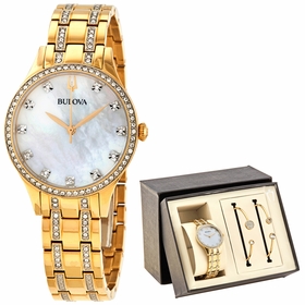 Bulova 98X119 Crystal Ladies Quartz Watch