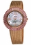 Burgi BUR076PK Faceted Crystal Bezel Ladies Quartz Watch