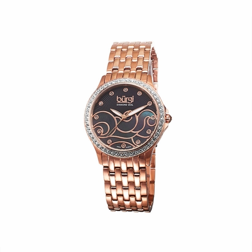Burgi BUR081RG Wave Pattern Ladies Quartz Watch