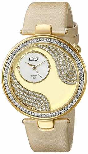 Burgi BUR155YG Pave Design Ladies Quartz Watch
