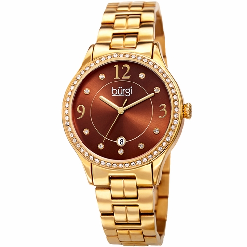 Burgi BUR180YGBR  Ladies Quartz Watch