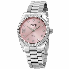 Burgi BUR194SSPK Designer Ladies Quartz Watch