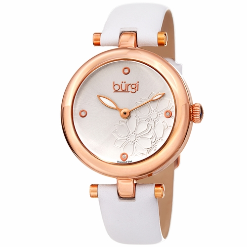 Burgi BUR197WTR Flower Marker Ladies Quartz Watch