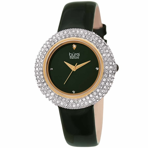 Burgi BUR199GN Diamond Ladies Quartz Watch