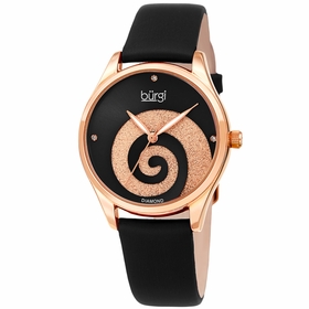 Burgi BUR201RGBK Swirl Ladies Quartz Watch